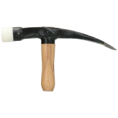 Straathamer 50 mm met houten steel en nylon dop