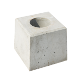 Betonpoer 30x30x30 cm met opening in het midden (16 cm)
