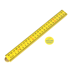 Duimstok nylon lengte 1 m geel / Timmermansduimstok
