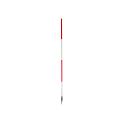 Jalon hout 2 m 1-delig 50/50 rood/wit