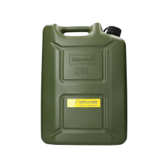 Jerrycan kunststof army 20 L incl. dop en schenktuit