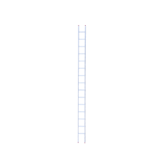 Rioolladder alu 16 sport rechte voet 25x400 cm