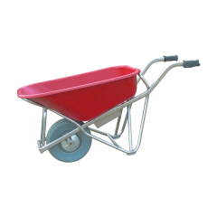 Kruiwagen Electrisch Matador E-Barrow hdpe bak rood