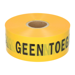 Afzetband geel ASBEST - GEEN TOEGANG 500 m 10 cm breed