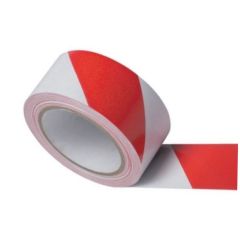 Plakband reflectie r1 breedte 10 cm lengte 25 m rood/wit