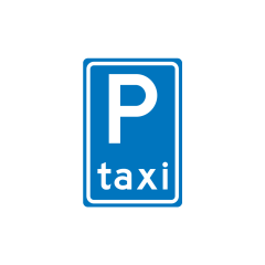 Verkeersbord a/r3/dor 40x60 cm model: E05 (parkeren taxi)