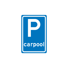 Verkeersbord a/r3/dor 40x60 cm model: E13 (P carpool)
