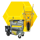 Actieset: Tegelknipper Almi type AL-43SH 23 ton incl. SMB kruiwagen