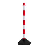 Afzetpaaltje rood/wit kunststof 86 cm licht model