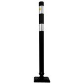 Veerpaal met voetplaat en 2 reflectiebanden