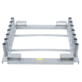 Verkeersbordenrek 1x1m 2x7 plaatsen gegalvaniseerd