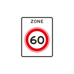 Verkeersbord a/r3/dor 53x67 cm model: A0160zb