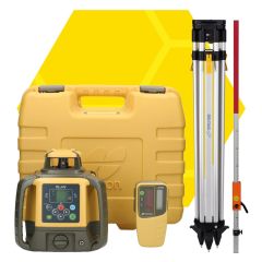 Actieset: Topcon RL-HV2S BT dubbelafschotlaser met LS-80X handontvanger, statief en flexilat