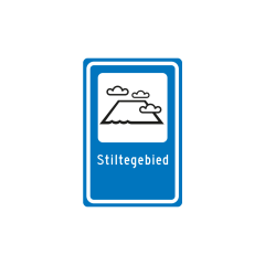Verkeersbord a/r3/dor 40x60 cm model: L306 (stiltegebied)