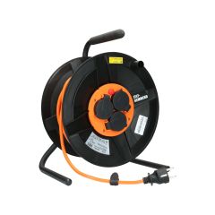Kabelhaspel Compact 3x1,5 rubber 25 m met termische beveiliging