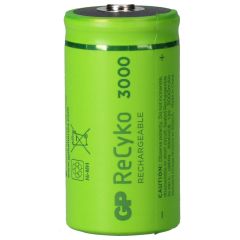 Oplaadbare batterij Ni-MH C-Cel GP-Recyko| 3000 mAh | 1,2 V | per stuk