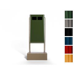 Afvalbak Collect 75 L met poer en staander