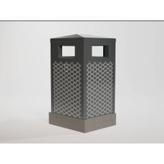 Afvalbak Huisje Collect met poer | 240 L | Antraciet RAL 7016