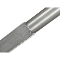 Stootijzer alu 150 cm rond 100 cm/vierkant 50 cm met stalen beitel