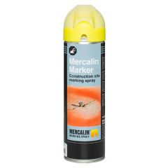 Wegenverfspuitbus 500 ml Mercalin Marker fluor geel