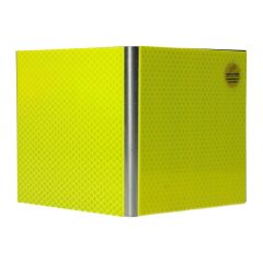 Huisnummerbord 12x12 cm 2 mm groen/fluor/zwart