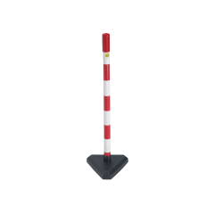 Afzetpaaltje rood/wit kunststof 86 cm licht model