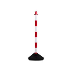 Afzetpaaltje rood/wit kunststof 86 cm licht model