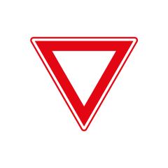 Verkeersbord a/r3/dor ▲-70 cm model: B06