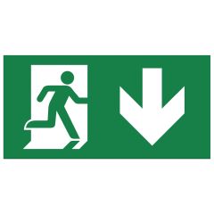 Pictogramsticker 30x15 cm Model: nooduitgang