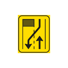 Verkeersbord a/r3/dor 90x100 cm model: T31-2R rechts