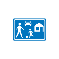 Verkeersbord a/r3/dor 60x40 cm model: G05