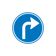 Verkeersbord a/r3/dor Ø 60 cm model: D05R