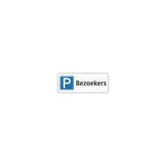Tekstbord a/r3/dor 50x20 cm Model: Parkeren Bezoekers
