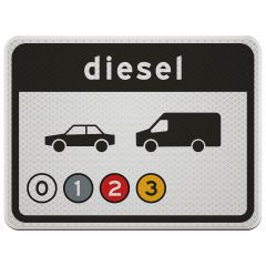 Verkeersbord | Model C22-E6 | R3 | DOR | 53x40 cm