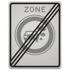 Verkeersbord | Model C22-F-ZE | R3 | DOR | 53x67 cm
