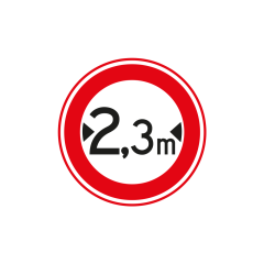 Verkeersbord a/r3/dor Ø 60 cm model: C18 - .. m