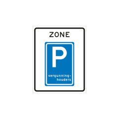 Verkeersbord a/r3/dor 53x67 cm model: E09zb