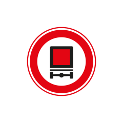 Verkeersbord a/r3/dor Ø 60 cm model: C22
