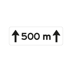 Verkeersbord a/r3/dor 60x20 cm model: OB411- . . m