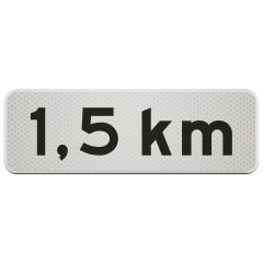 Verkeersbord | Model OB401-1,5km | DOR | 60x20 cm 