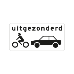 Verkeersbord a/r3/dor 60x30 cm model: OB57
