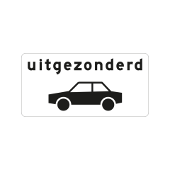 Verkeersbord a/r3/dor 60x30 cm model: OB59