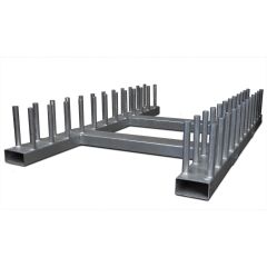 Opslagrek voor verkeersborden | 2x24 plaatsen | gegalvaniseerd