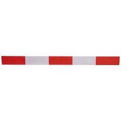 Reflectieplaat alu/vlak rood/wit 2,5 m r2 Model: BB16